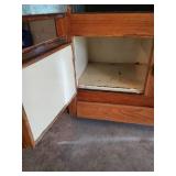 Early 20th Century Solid Oak Antique Ice Box Beautiful Piece on Casters