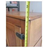 Early 20th Century Solid Oak Antique Ice Box Beautiful Piece on Casters