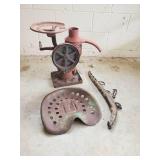 Nice Lot of Primitives Tractor Seat, Seperater, and more