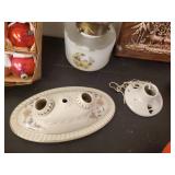 Cool Lot of Vintage Items true Vintage Lead Xmas Ornaments, Cameras, Flamingos and more