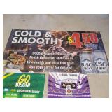 3 Large Mancaver Beer Banners