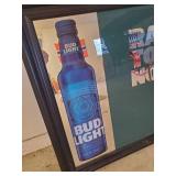 Large Bud Light Beer Mirror NDSU Yellow and Green Colors