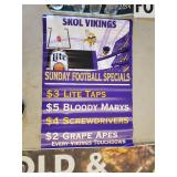 3 Large Beer Banners for the Mancave with box of Misc Beer Glassed