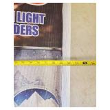 3 Large Beer Banners for the Mancave with box of Misc Beer Glassed