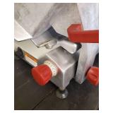 Solid industrial Berkel Meat Slicer Heavy Duty powers up