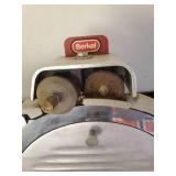 Solid industrial Berkel Meat Slicer Heavy Duty powers up