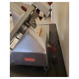 Solid industrial Berkel Meat Slicer Heavy Duty powers up