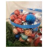 Large Lot of Christmas Décor and Lights with Tub