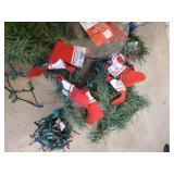 Large Lot of Christmas Décor and Lights with Tub