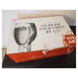 Box of 24 unused Stella Artois Glasses