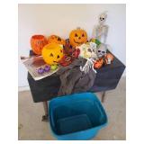 Large lot of Halloween Décor Lots of misc items and Tub