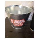 Nice Lot of Bar items, unused Rusty Nail Coffee Tumblers, beer Buckets, and more