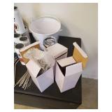Nice Lot of Bar items, unused Rusty Nail Coffee Tumblers, beer Buckets, and more