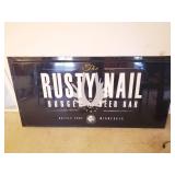 Another Piece of History!!!  Super Large Rusty Nail Sign Battle Lake MN