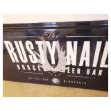 Another Piece of History!!!  Super Large Rusty Nail Sign Battle Lake MN