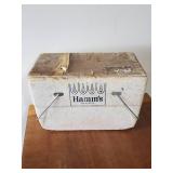 Super RARE Hamms Styrofoam Cooler   Needs a good Cleaning