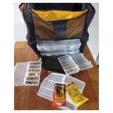 Large Canvas Tackle Logic Tackle Bag with Lots of Tackle