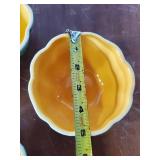 4 Mid Modern Cantalope Bowls Beautiful Realistic Color