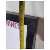 16'x20' WWII Framed Marines Recruiting Poster