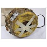 Handmade Stone Lantern Lamp With Mini Roofed House On Rock Base