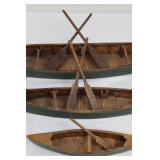 Vintage Wooden Canoe Set (Lot of 3)