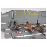 Mixed-Brand Aircraft Carrier Flight Deck Playset with Die-Cast Planes