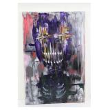 Abstract Expressionist Acrylic on Canvas - 24 x 36 Inches