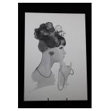 Geri Arnold Portrait Print of Woman with Tiara and Pearls - 17 x 24 in