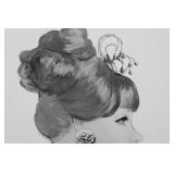 Geri Arnold Portrait Print of Woman with Tiara and Pearls - 17 x 24 in