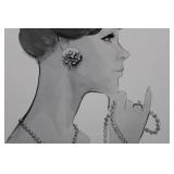 Geri Arnold Portrait Print of Woman with Tiara and Pearls - 17 x 24 in