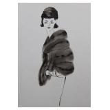 Geri Arnoldo 14 x 17 Inch Double-Sided Fashion Illustration
