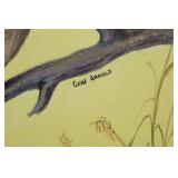 Geri Arnold Bird Painting - Perched on Branch 10' x 14'