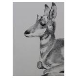 George Arnold - Graphite Drawing of a Greyhound in Profile Approximately 15' x 13'