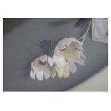 Shell Mosaic Artwork - Birds on Branch in Round Panel, Framed Wood