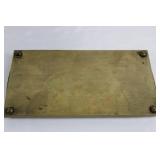 Brass Engraved Floral Tray with Scalloped Edges - Made in China