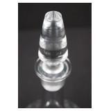 Crystal Glass Decanter with Stopper - Engraved Floral Pattern