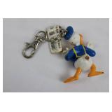 Disney Donald Duck Enamel Pins - 3 Character-Head Pins and Donald Duck Figure Keychain