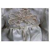Porcelain Doll 15-Inch with Floral Crown and Beaded Bodice