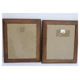 Andres Orpinas Pair of Vintage Framed Landscape Prints - Village Bridge Scenes