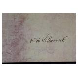 F. de Villeneuve Floral Painting - Large Rose Bouquet in Frame - Made in Canada