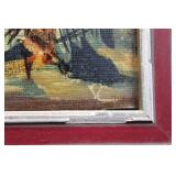 Framed Landscape Painting with Birds in Marsh - Multi-Layer Frame