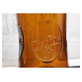 Assorted Amber Swing-Top Beer Bottles in Divided Cardboard Box