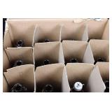 Assorted Amber Swing-Top Beer Bottles in Divided Cardboard Box