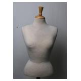 Dress Form Mannequin on Wooden Tripod Stand - Full Torso Display