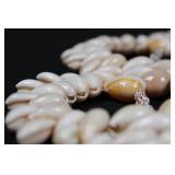Made in the Philippines Cowrie Shell Bead Necklaces - Hand-Strung Circular Shell Jewelry