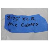 Assorted XLR Microphone Cables for Pro Audio