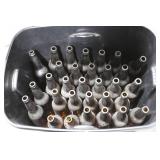 Assorted Empty Glass Beer Bottles in Tub - Homebrew Collectible