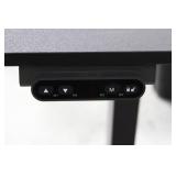 Industrial Black Textured Work Table / Workbench with Cable Pass-Through Holes