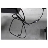 Industrial Black Textured Work Table / Workbench with Cable Pass-Through Holes