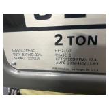 JET 2SS Series Electric Chain Hoist, 2-Ton Capacity, 15ft. Lift, 3-Phase, Model# 2SS-3C-15- MSRP $4549.99 (Please Read Description)